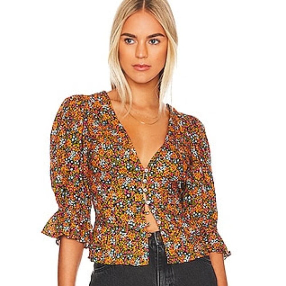 Free People Floral Top - XS
